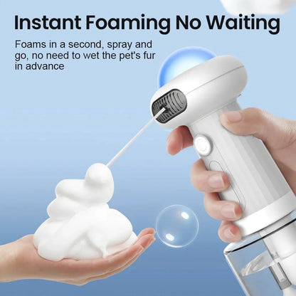 Premium Automatic Pet Foam Dispenser for hassle-free, cordless pet grooming with large capacity and versatile shampoo compatibility
