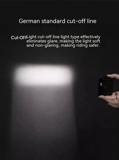 Premium German-engineered bicycle headlight with 1000-lumen output, IPX67 waterproof rating, and sleek design for safe nighttime cycling