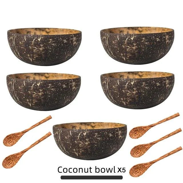 Premium Natural Coconut Bowls - Handcrafted Eco-Friendly Kitchenware for Serving, Decorating and Everyday Use