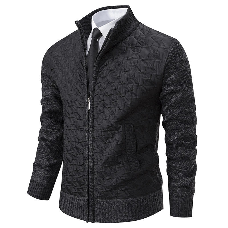 Premium slim-fit jacket with stand collar in a range of classic colours, made from high-quality chenille fabric for exceptional warmth and comfort.