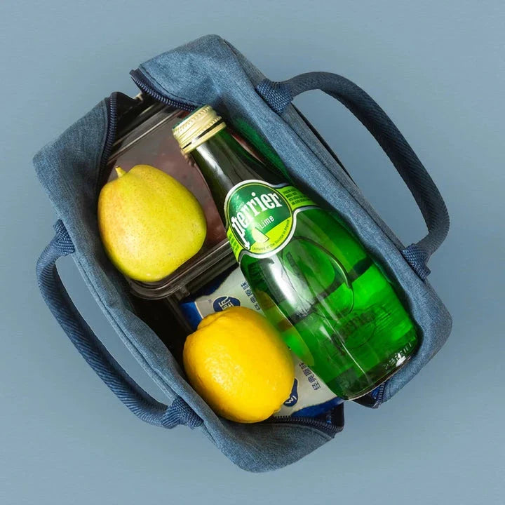 Premium thermal lunch bag in various colours, featuring insulation, waterproof design, and adjustable shoulder strap for busy UK professionals