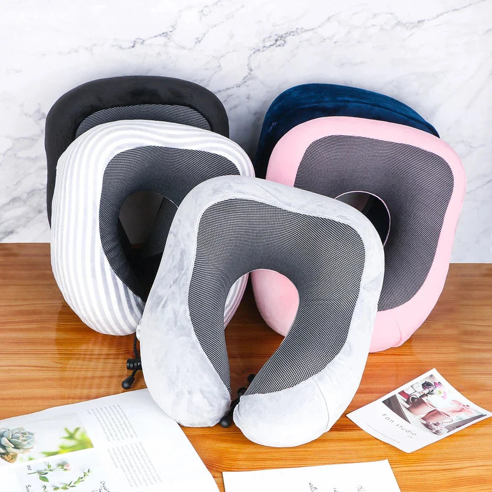 Premium Memory Foam Car Neck Support Pillow with U-shaped design for personalized neck support and comfort