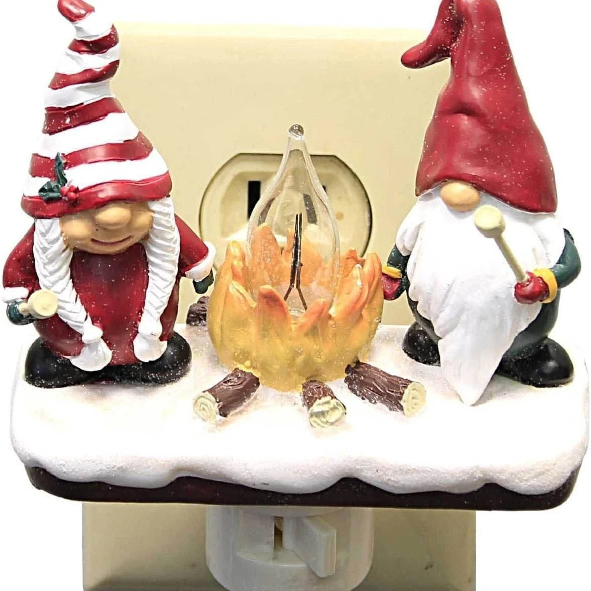 A cosy, glowing Christmas night lamp with a warm, festive ambience