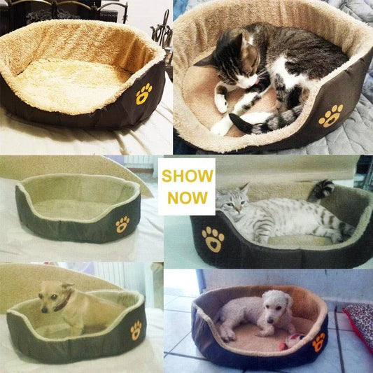 Premium Paw Print Dog Bed with plush cushioning and stylish design for ultimate comfort and relaxation for your canine companion