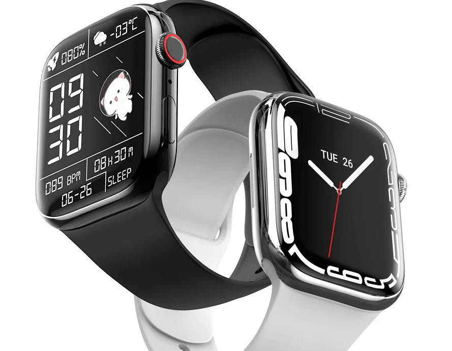 Always On Display Alarm Mood Smart Watch with silicone strap, sleek design, and advanced features for health, fitness, and mood tracking
