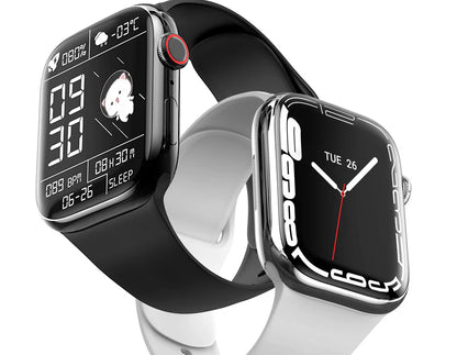 Always On Display Alarm Mood Smart Watch with silicone strap, sleek design, and advanced features for health, fitness, and mood tracking