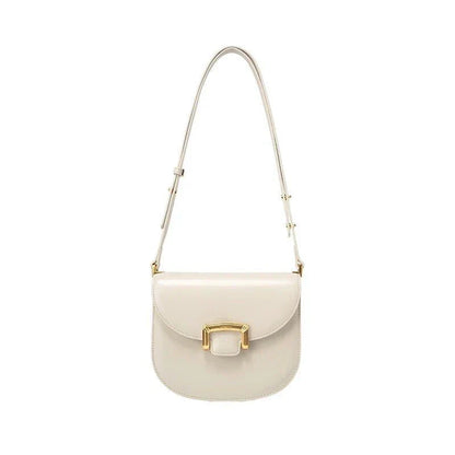 Premium high-end British wedding shoulder bag in brown, with a unique saddle shape design and hardwearing leather exterior