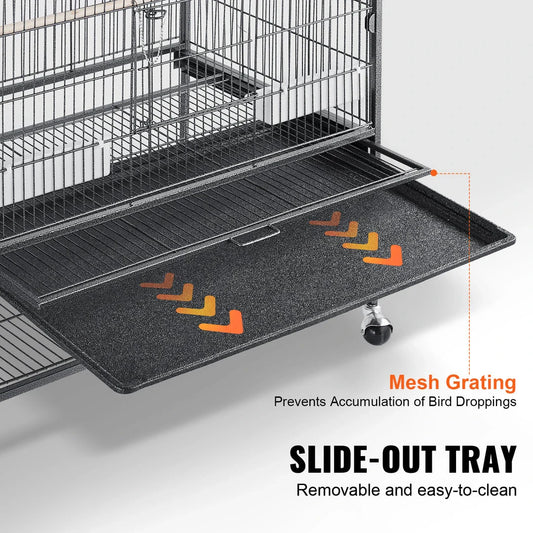Spacious and durable large bird flight cage with rust-proof and waterproof construction, providing ample space for medium to large birds to thrive.