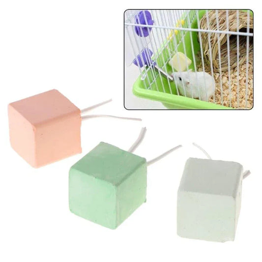 A durable natural mineral grinding stone designed to promote healthy teeth grinding and dental care for hamsters