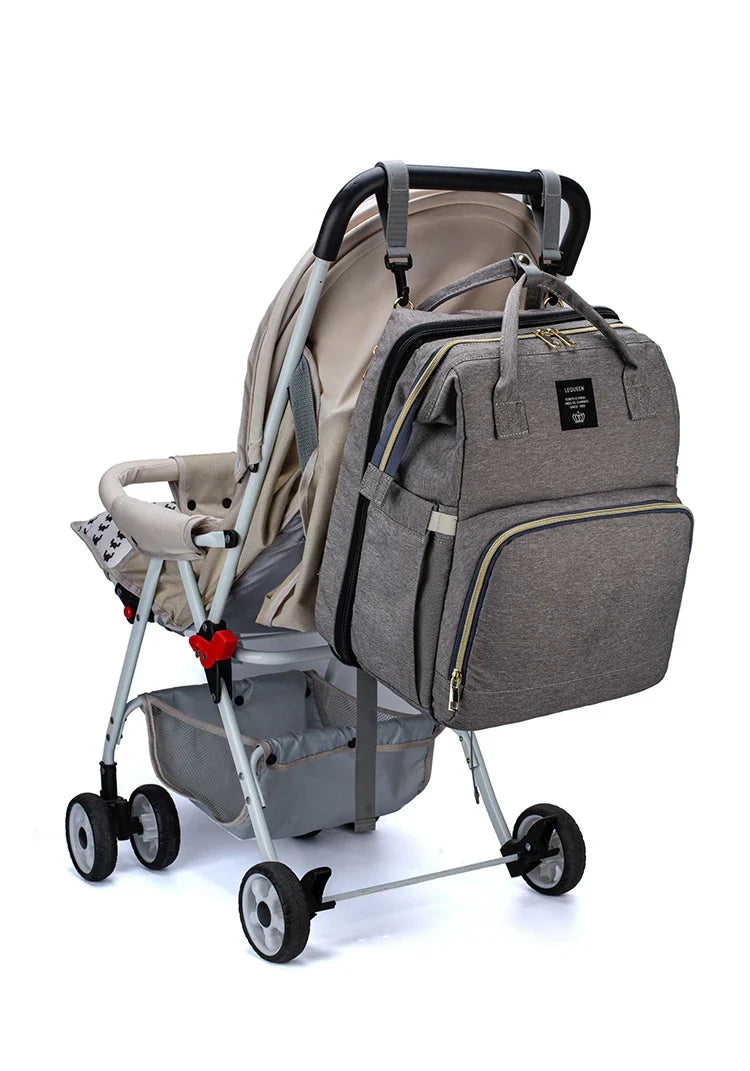 Premium Oxford cloth Mother and Baby Backpack with spacious storage, organisation pouches, and comfortable padded straps for hands-free carrying