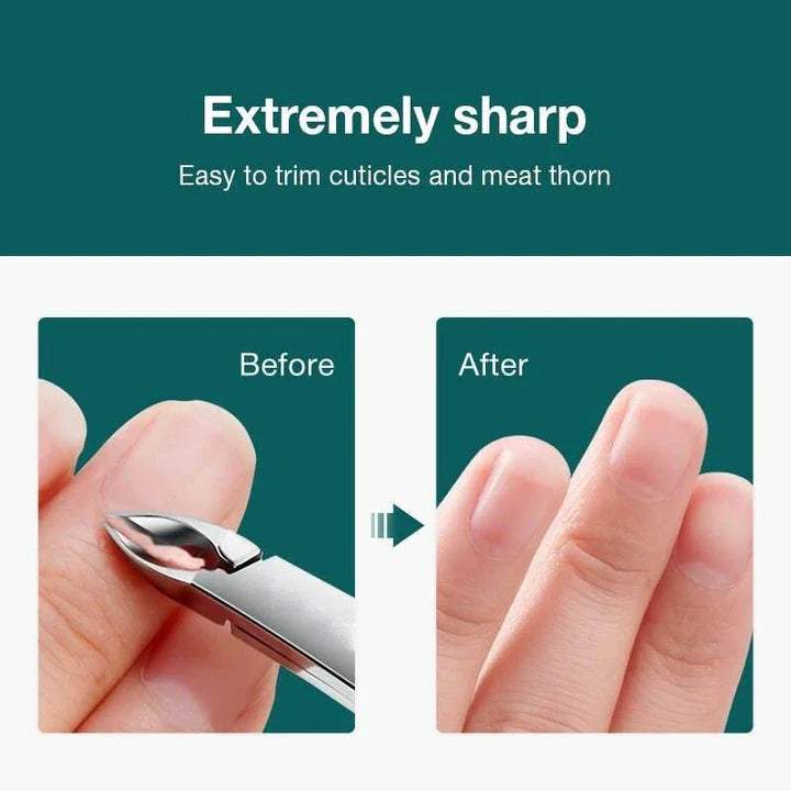 Premium stainless steel nail and cuticle nipper set with advanced features for salon-quality manicures at home