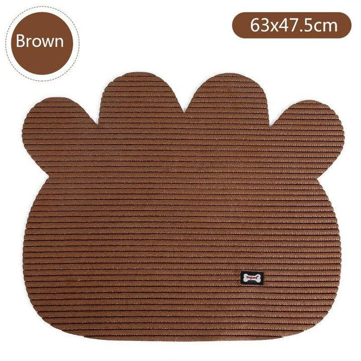 Premium PVC non-slip cat toilet mats in brown and grey colours, designed for safety and style in your feline friend's bathroom.