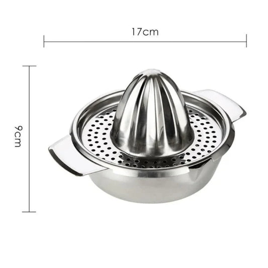 Premium stainless steel lemon juicer with sleek, elegant design for efficient citrus juice extraction