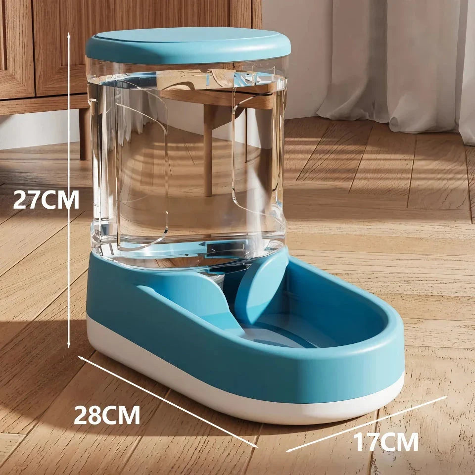 Large 3.8L Capacity Automatic Pet Food Dispenser for Dogs and Cats in Blue