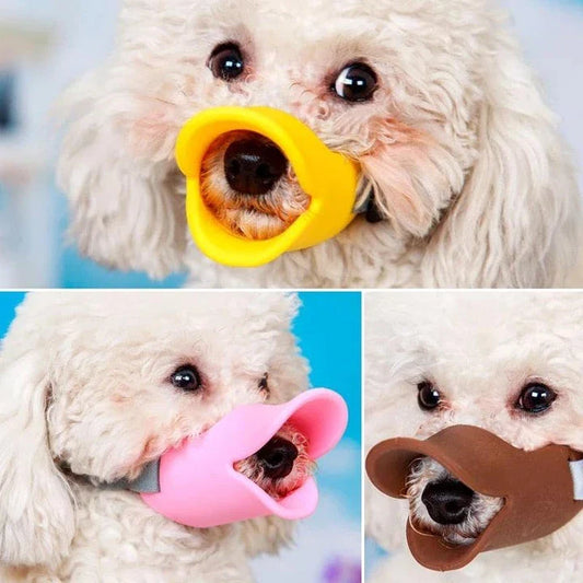 Premium Silicone Dog Muzzle in Charming Duck Style for Small Breeds