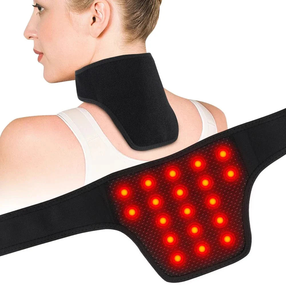 Premium Magnetic Heating Neck Support Brace with 19 Tourmaline Magnets for Neck Pain Relief and Muscle Relaxation