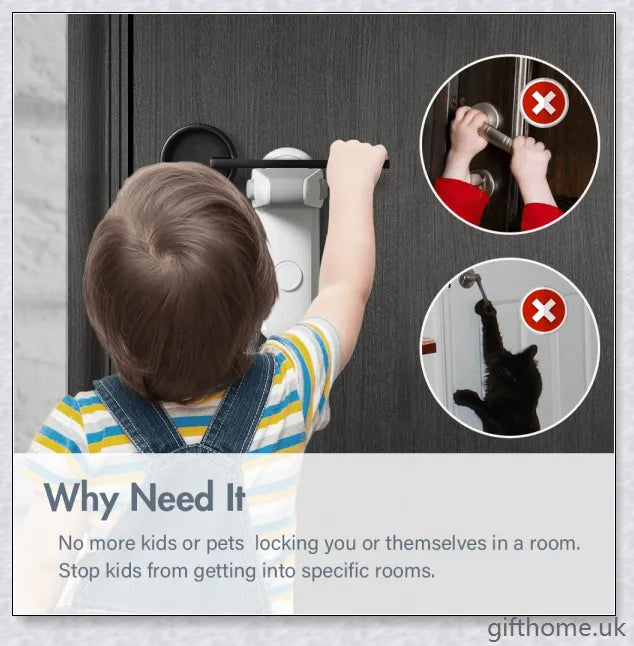 Premium anti-pet door lock for children's safety, with sleek design and durable construction