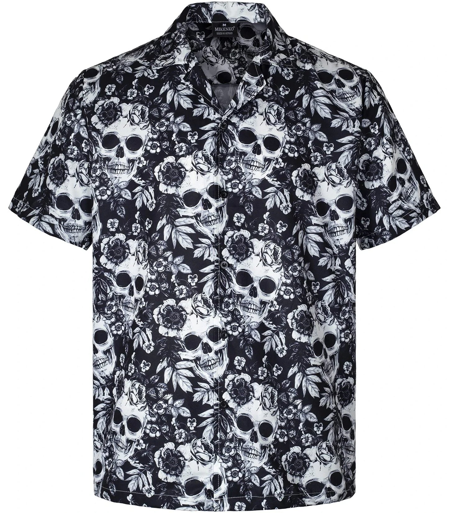Vibrant 3D print short sleeve Hawaiian shirt in tropical floral design for men