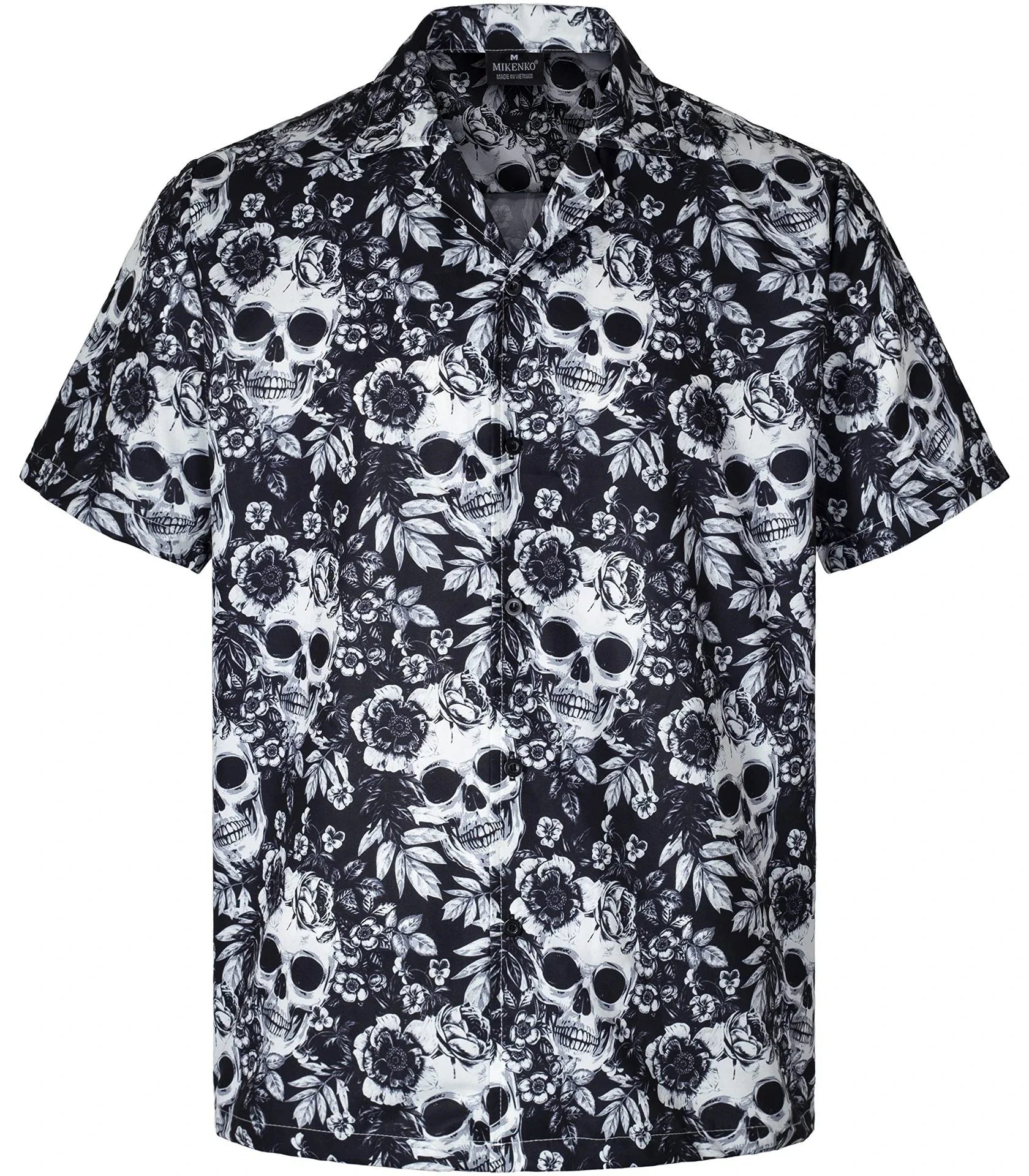 Vibrant 3D print short sleeve Hawaiian shirt in tropical floral design for men