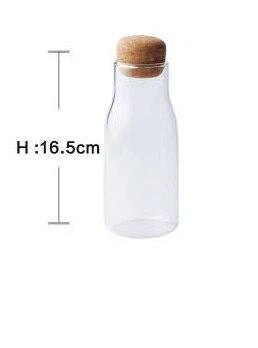 Premium Japanese-style glass jar with cork stopper for elegant and sustainable kitchen storage