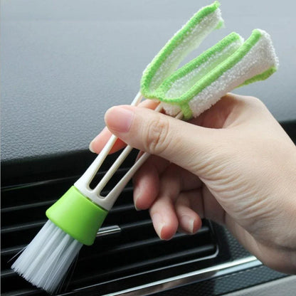 Premium Car Air Vent Duster with Soft Bristles and Microfiber Towel for Thorough Cleaning of Car Air Vents