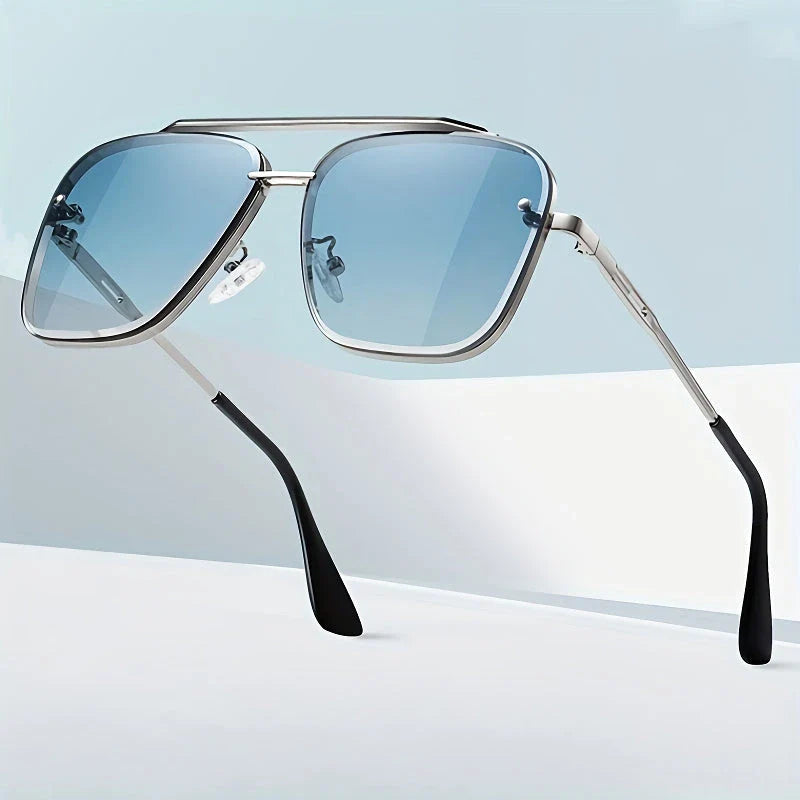 Sophisticated gradient pilot sunglasses with durable alloy frame and UV400 protected lenses for stylish British men