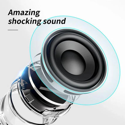 Premium compact Bluetooth speaker with powerful 5W driver, true wireless stereo, and sleek metal casing