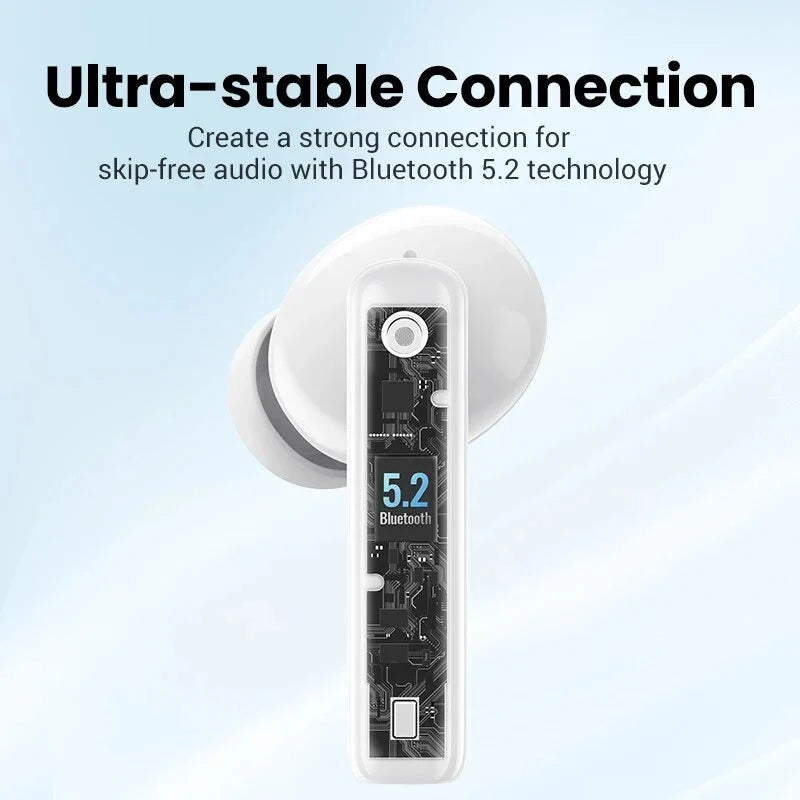 HiTune T3 ANC Wireless Earbuds with Bluetooth 5.2, Active Noise Cancellation, and Immersive Sound