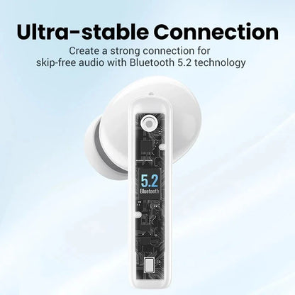 HiTune T3 ANC Wireless Earbuds with Bluetooth 5.2, Active Noise Cancellation, and Immersive Sound