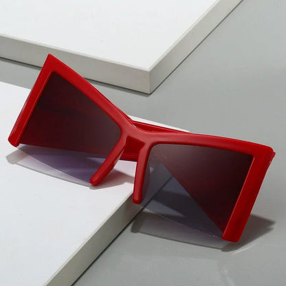 Irregular semi-rimless sunglasses with UV400 protection, offering a unique and stylish design for both men and women