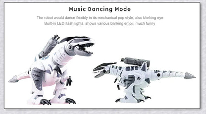 Intelligent interactive remote control robot dinosaur toy for children, with advanced features like touch-sensitive responsiveness, sucker bullet ejection, and 50 unique actions.