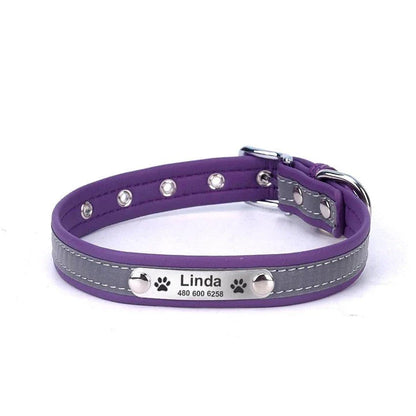 Premium Personalized Reflective Dog Collar in various colours and sizes, designed to enhance your canine's safety and style