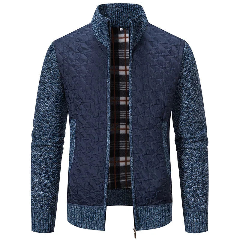 Premium slim-fit jacket with stand collar in a range of classic colours, made from high-quality chenille fabric for exceptional warmth and comfort.