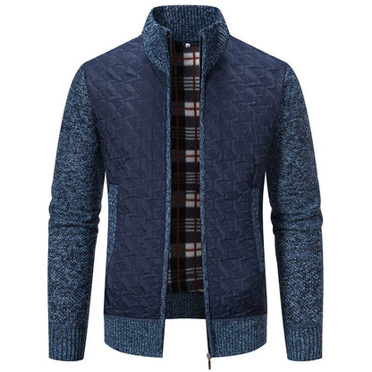 Premium slim-fit jacket with stand collar in a range of classic colours, made from high-quality chenille fabric for exceptional warmth and comfort.