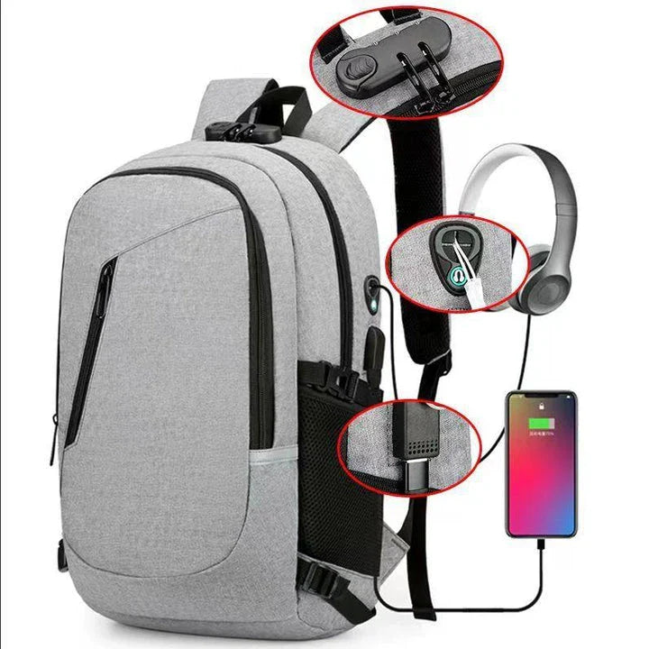 Premium Oxford cloth backpack in various colours, featuring a spacious 20-35L capacity, durable construction, and adjustable straps for comfortable travel