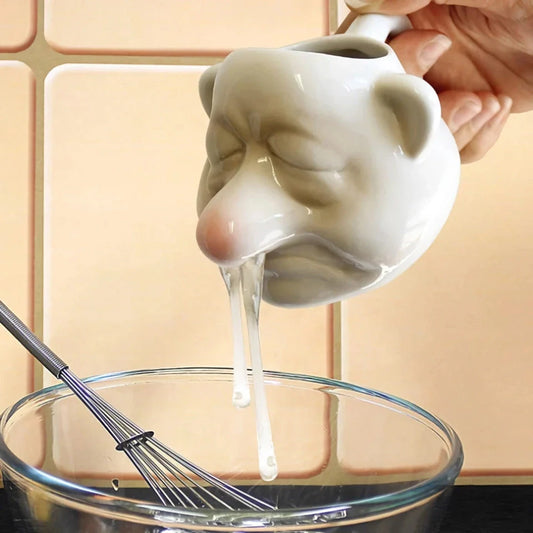 Ceramic Big Nose Egg Separator, a quirky and practical kitchen tool for effortless egg separation