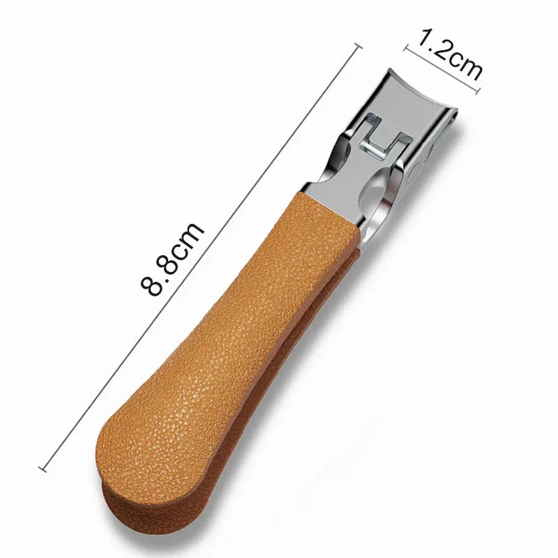Premium stainless steel nail clippers with anti-splash design for effortless trimming of thick, tough toenails