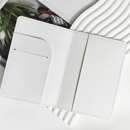 Premium PU leather passport cover in rose gold colour with subtle letter pattern, designed for stylish and organised travel