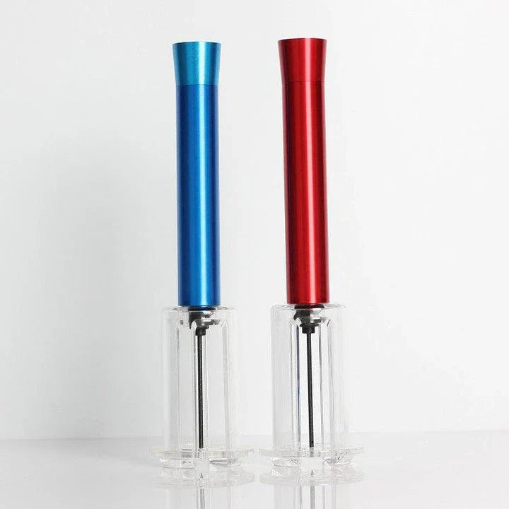 Premium aluminium air wine opener with sleek, modern design for effortless cork removal and smooth pouring