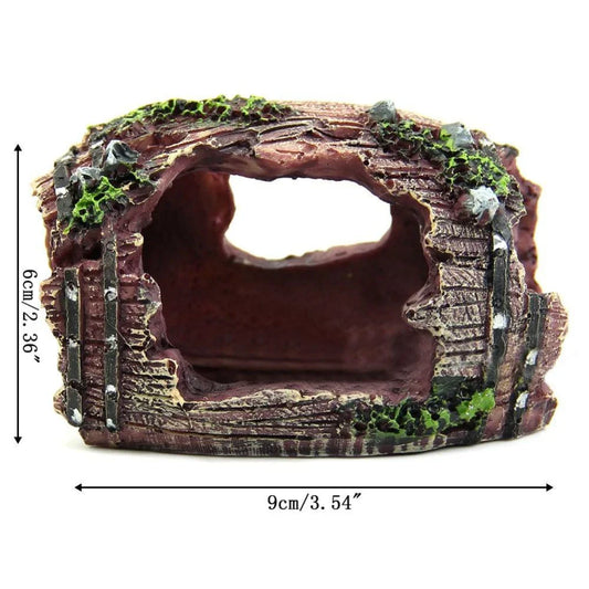 Elegant Artificial Barrel Ornament for Fish Tank, Adds Rustic Charm and Enrichment to Aquarium Decor