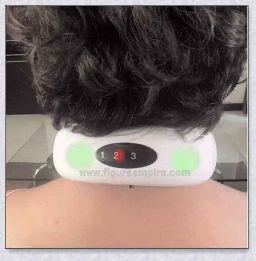 A wireless neck massager with an adjustable design for targeted neck pain relief and muscle relaxation.