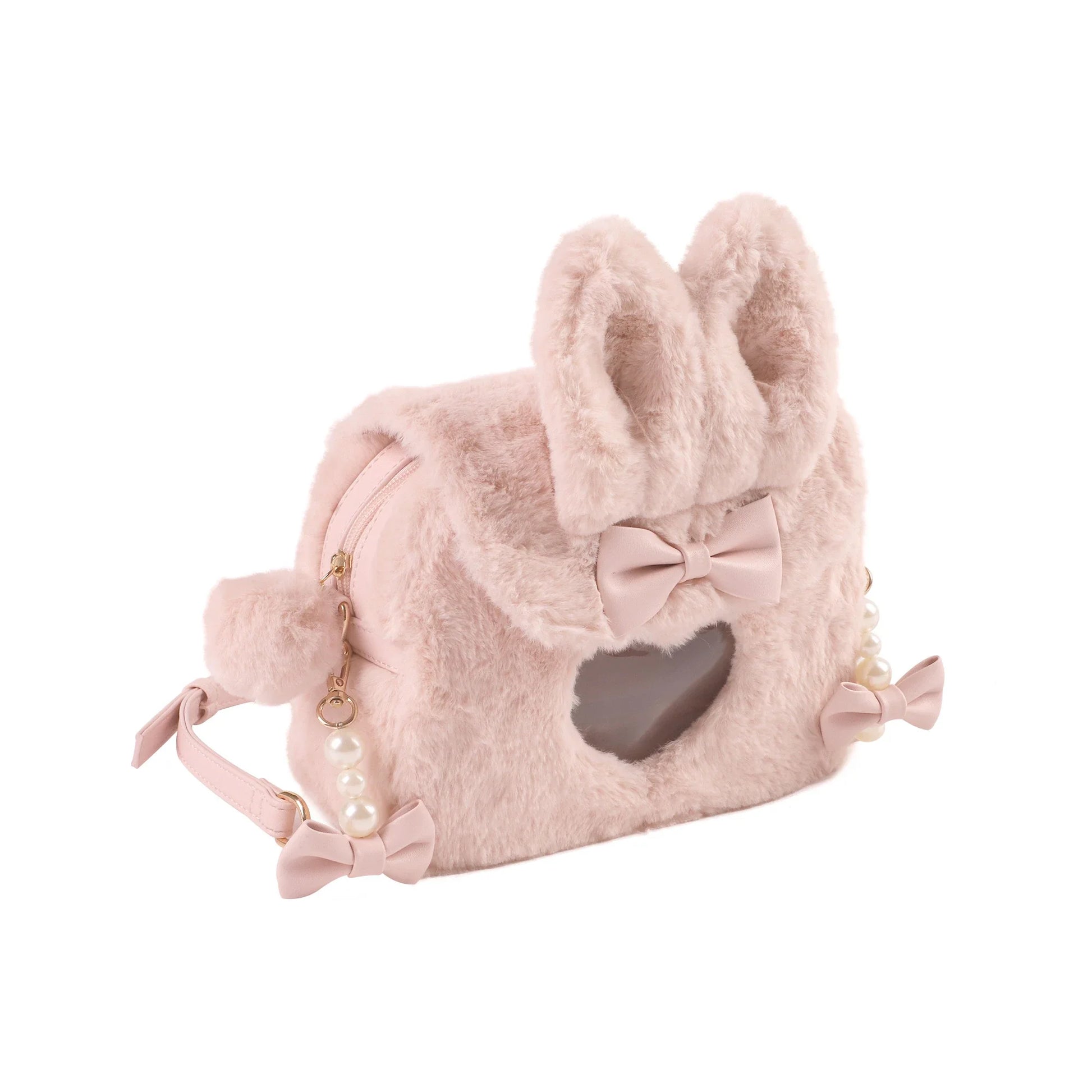 Elegant PU leather messenger handbag with delicate pearl accent, available in a range of sophisticated colours