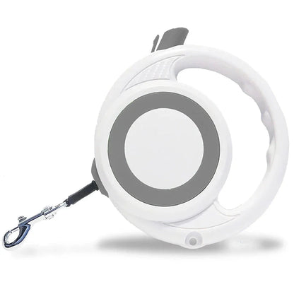 Premium 5m retractable dog leash with anti-slip handle and one-handed brake for small to medium dogs