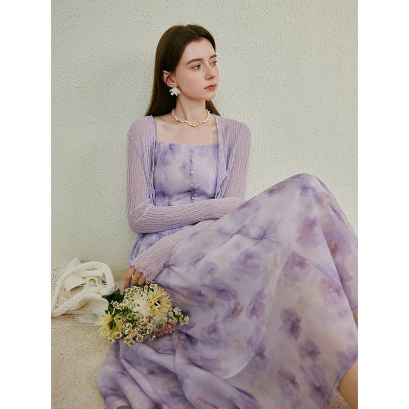 GiftHome UK Elegant Floral Sleeveless Summer Dress for Stylish UK Occasions