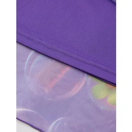 Elegant floral midi skirt with Chinese-inspired design, made of breathable polyester mesh fabric
