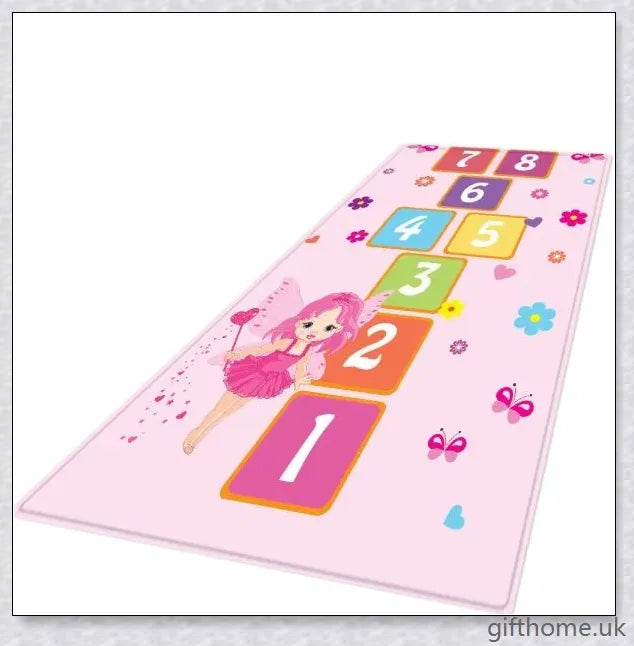 Cartoon-patterned flannel absorbent mat in various sizes and colours for a cosy bedroom