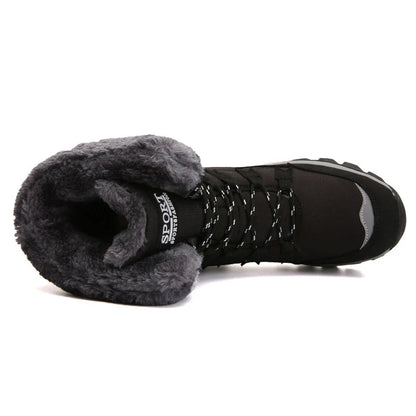 Premium cotton snow boots with waterproof design, plush lining, and non-slip outsole for women