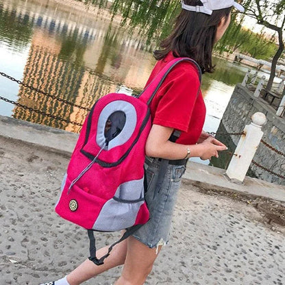 Trendha Premium Compact Dog Carrier Backpack with Viewing Hole for Small and Large Dogs