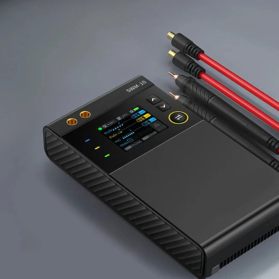 SWM-10 Portable Battery Spot Welder with high-definition LCD screen and intelligent temperature control