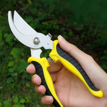 Professional Bypass Pruning Shears with stainless steel blades and ergonomic non-slip handles for effortless gardening